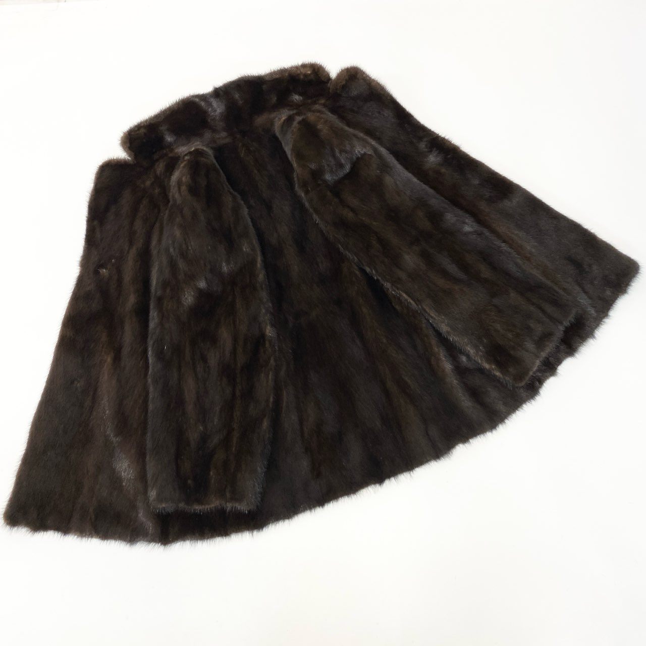 26c14 Yamaoka デミバフミンク ファーコート サイズ13 ブラウン 本毛皮 Mink Fur Coat 毛質◎ リアルファーt18r