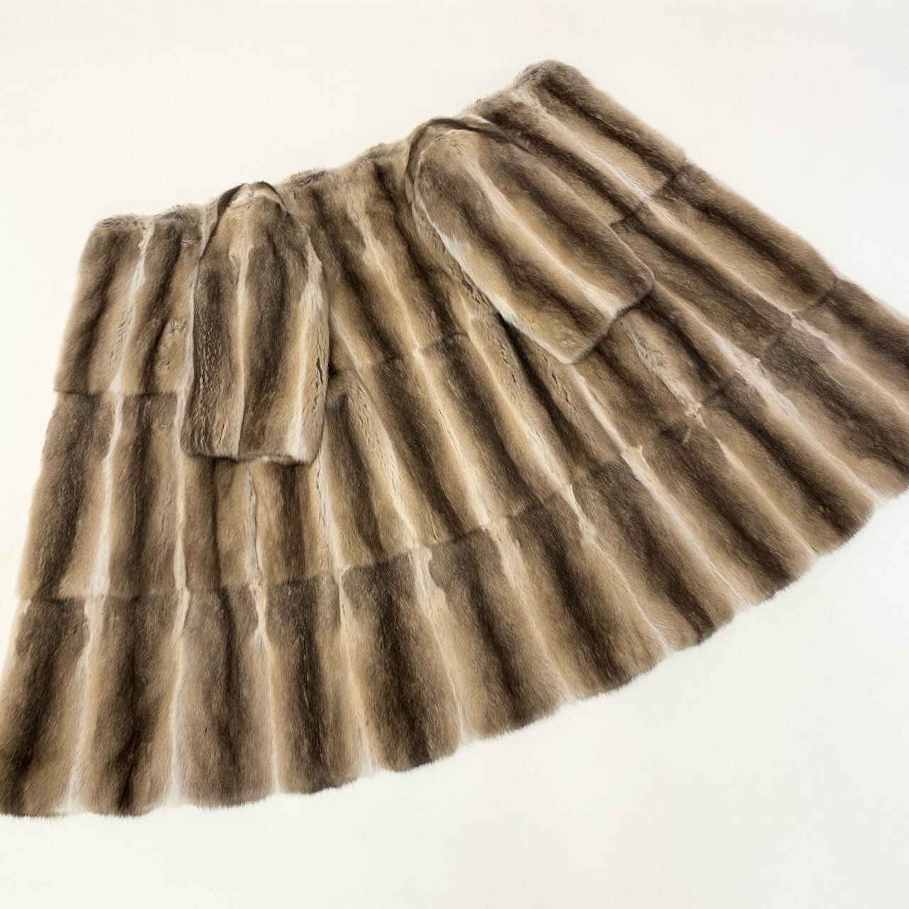 Ef9 【美品】MARNI 毛皮コート ファーコート  40サイズ ブラウン リングテイル レディース 女性用u02t