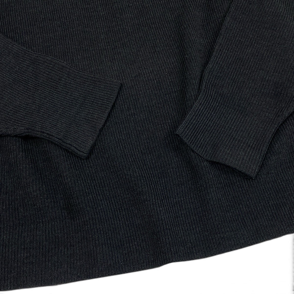 Ii3 Christian Dior SPORT クリスチャンディオール 襟付き ニットセーター サイズM ロゴ刺繍 ブラック ウール シルク レディースo07t