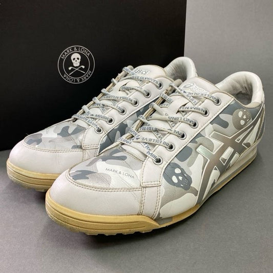 2b2 MARK&LONA × asics マークアンドロナ アシックス GEL-FHY ゲルフェイ スパイクレスシューズ ゴルフシューズ スカル カモフラージュ 29cm ホワイト系 メンズ