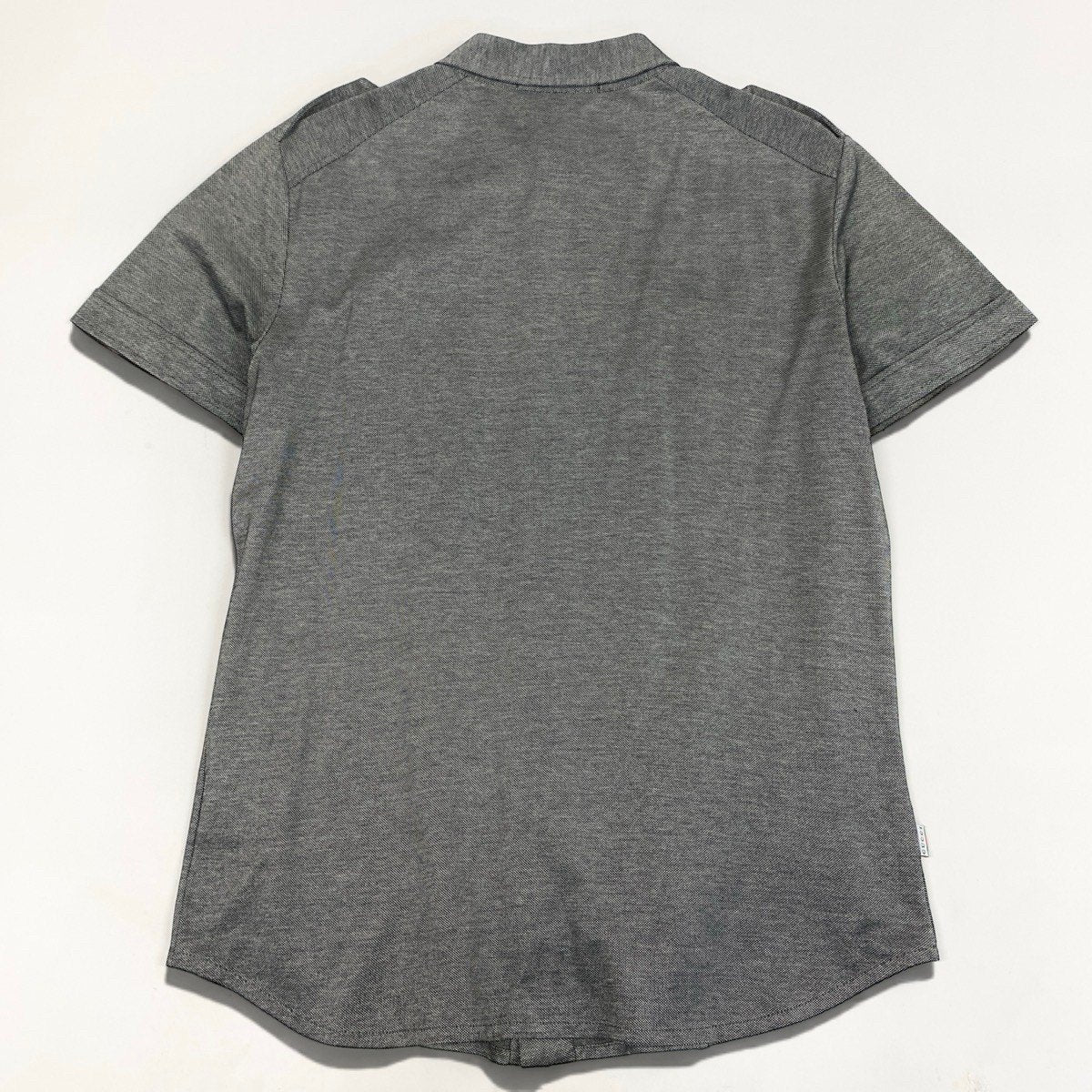 22i15 【美品】GUCCI グッチ シェリーライン 半袖シャツ ポロシャツ XLサイズ グレー コットン100％ メンズ 男性用u02t