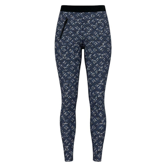 Ig23 【美品】LOUIS VUITON テクニカル モノグラム レギンス パンツ イタリア製 34サイズ グレー系 レディース 女性用ta2