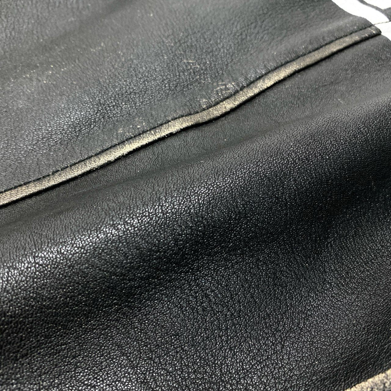 83c3 DIESEL ディーゼル ダブルライダースジャケット レザージャケット ダメージ加工 ペイント ワッペンデザイン XXSサイズ ブラック 羊革 レディース 女性用o07t