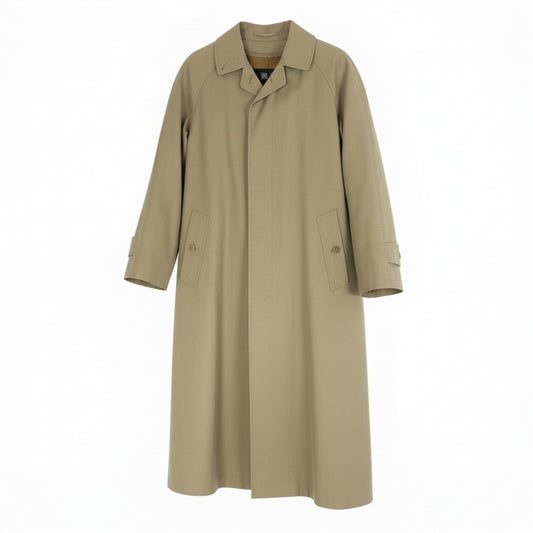 Ab13【美品】BURBERRY LONDON バーバリーロンドン ステンカラーコート ノバチェック Classic Balmacaan Coat Beige 11AR ベージュ レディース 女性用ta1