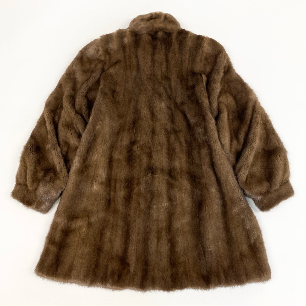 69L8 Surelle 最高級毛皮 ミンクロングコート サイズ11号 M相当 グレージュ 本毛皮 MINK FUR 毛並み◎ 艶◎ リアルファーt18r