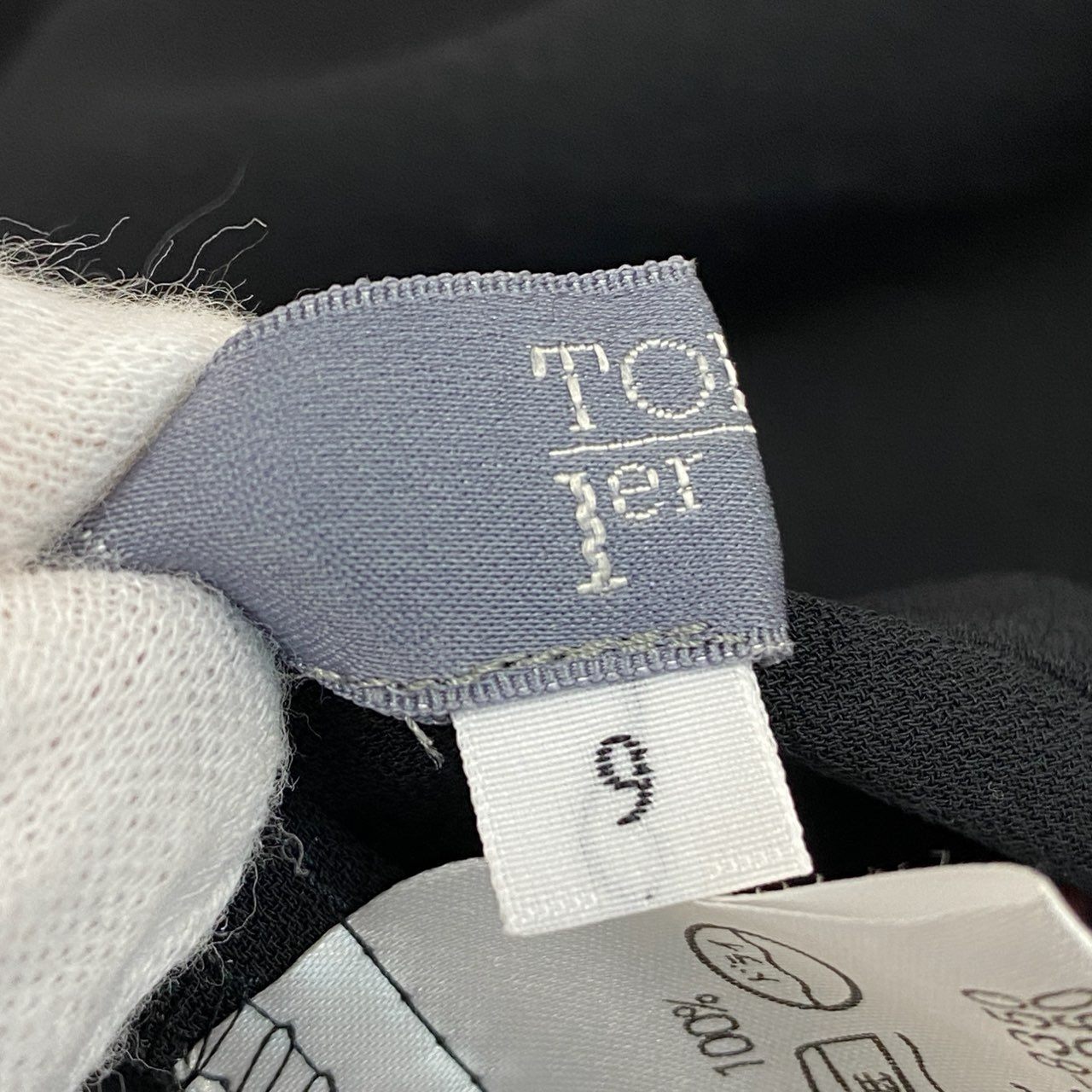 41k26 《美品》 TOKUKO 1er VOL トクコプルミエヴォル ノースリーブ シアーワンピース フレアワンピース 花柄プリント レディース 女性用 9 ブラック ポリエステル100％u02t