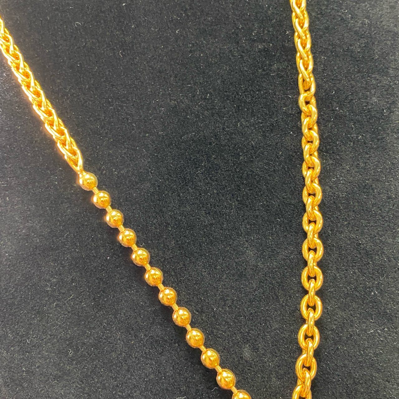 f9③ CHRISTIAN LACROIX クリスチャンラクロワ クロスモチーフ 5チェーン切替 ネックレス 大振り ゴールド レディース コスチームジュエリー