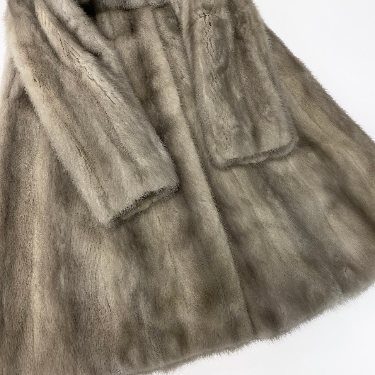 25c14 EMBA エンバ サファイアミンク 超ロングコート 丈107cm サイズF シルバーグレー 最高級本毛皮 Sapphire Mink Fur Super Long Coatt18r
