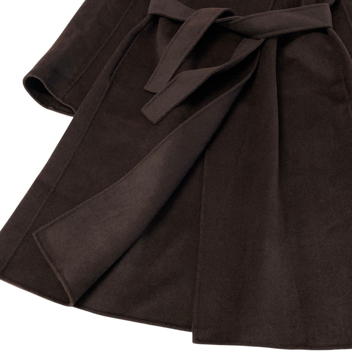 Ej23 【美品】 Max Mara マックスマーラ クチートアマーノ カシミヤ混 ロングコート サイズ38 ブラウン レディース アウターu02t