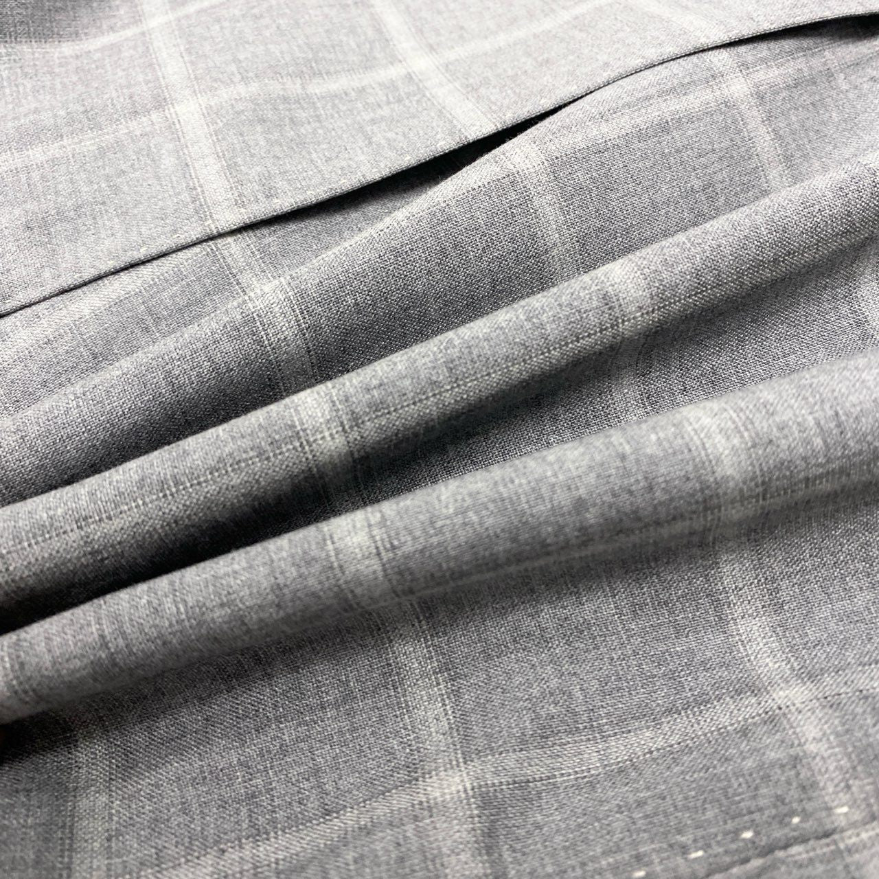 13c5 Paul Smith ポールスミス The Byard ライン シングルスーツ セットアップ レダ生地 M グレー チェック ウール メンズu02t