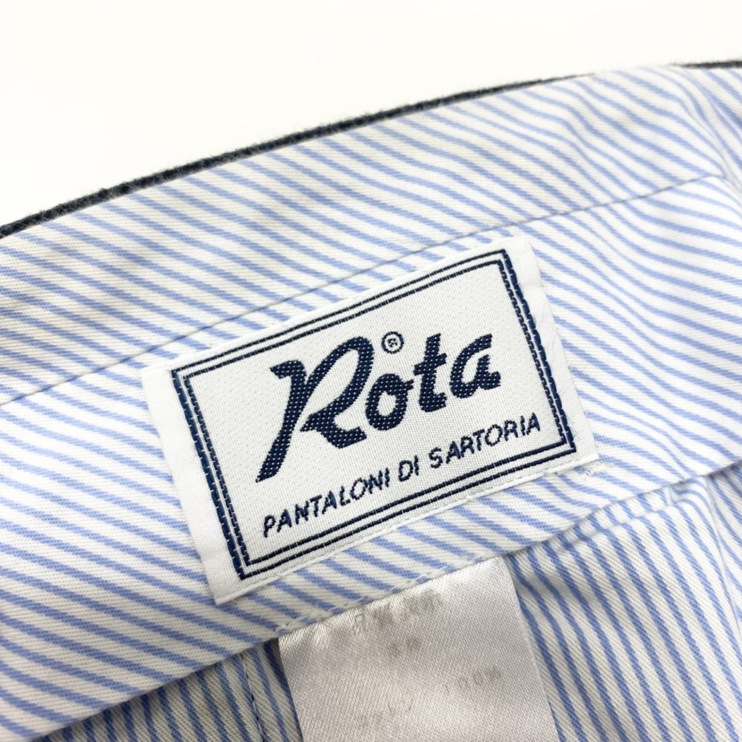 86l20 Rota ロータ スラックスパンツ テーパードパンツ ボトムス 46 ネイビー グレンチェック コットン メンズ 紳士服u02t