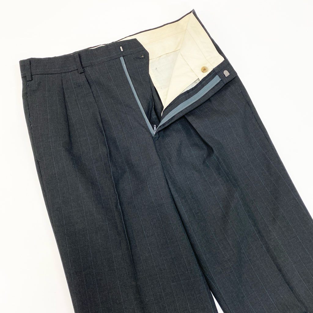 16a27 Burberrys バーバリーズ スーツセットアップ テーラードジャケット スラックスパンツ ストライプ 94-84-165 AB4 グレー ウール100％ メンズ 男性用o07t