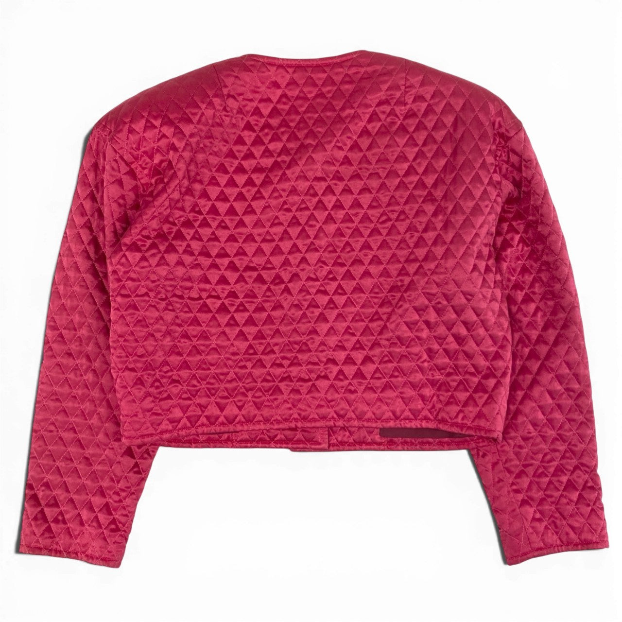 Eb11 GIVENCHY ジバンシィ ヴィンテージ ノーカラーキルティングジャケット ショート丈ジャケット アウター ピンク レディース 女性用k02i