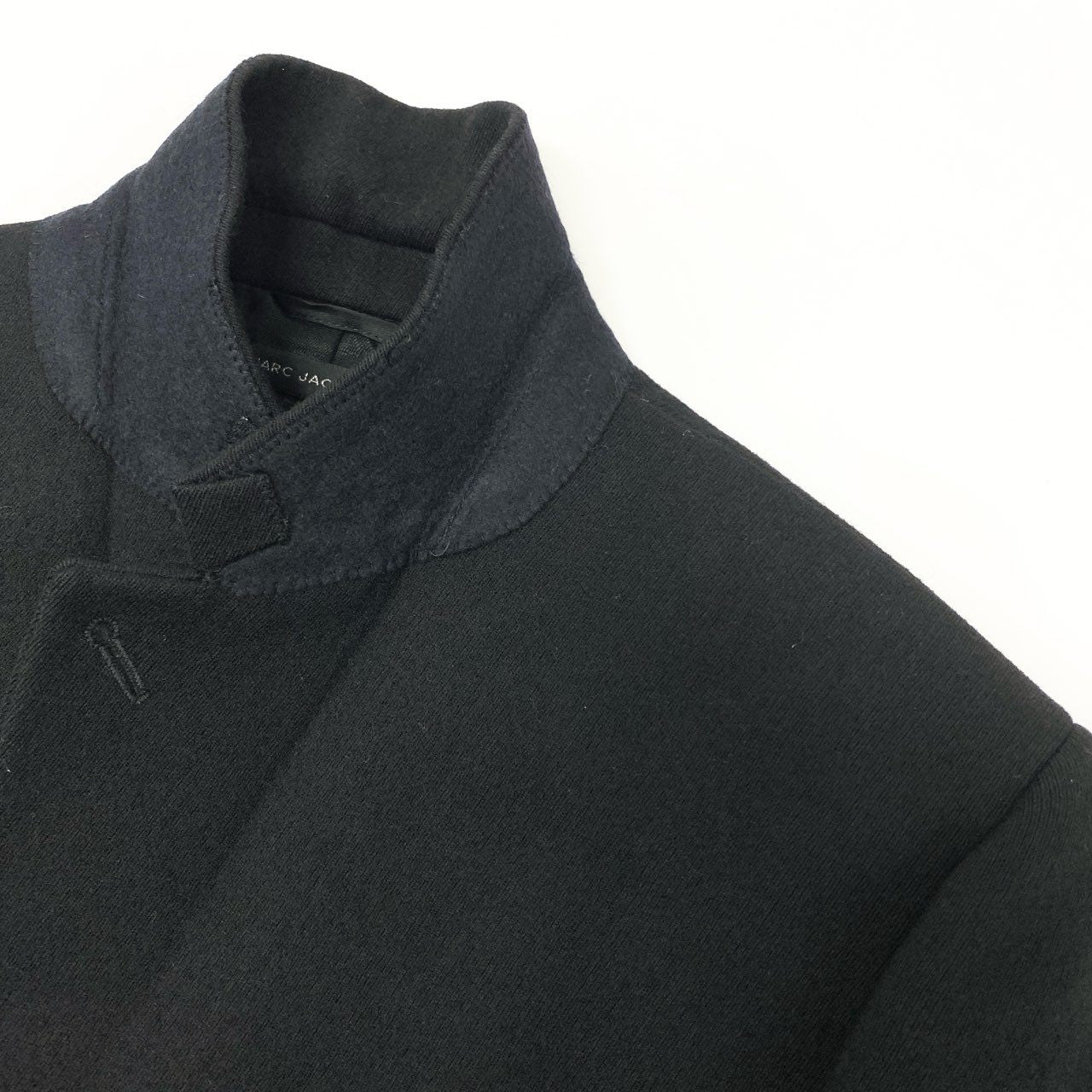 45j10 MARC JACOBS マークジェイコブス チェスターコート ロングコート ウールコート アウター 48サイズ ブラック メンズu02t