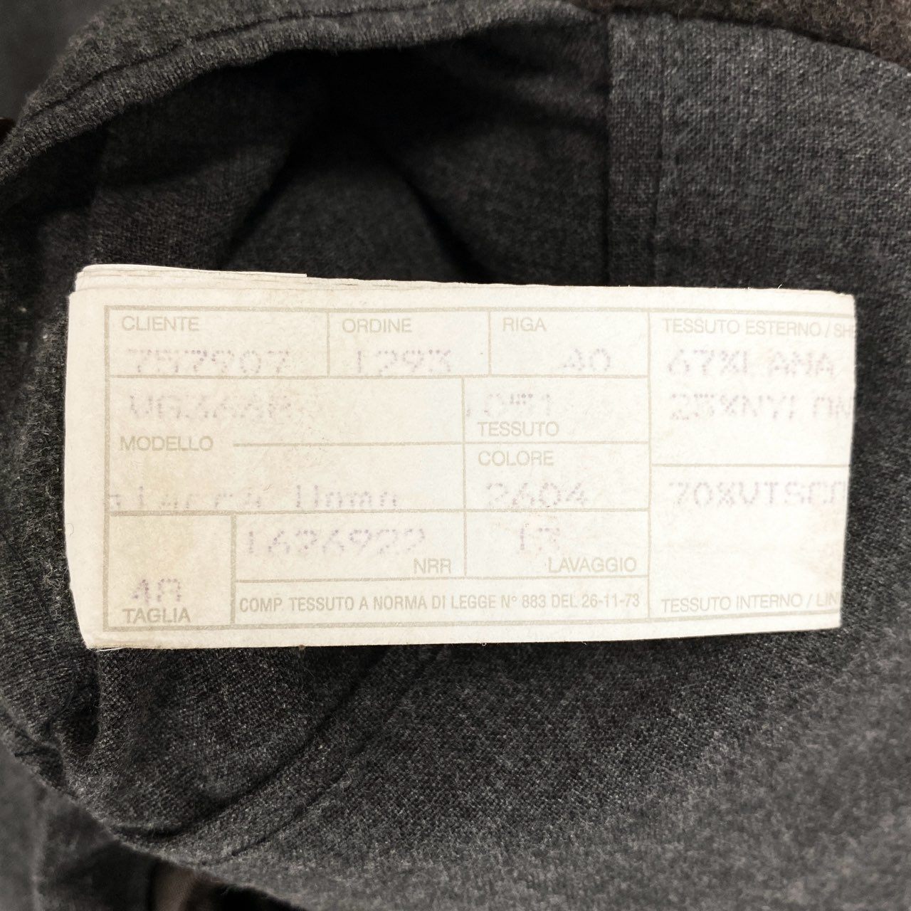 49i11 EMPORIO ARMANI エンポリオアルマーニ セミロングコート ウールコート イタリア製 90’s～00’s old メンズ 男性用 1626922 48 ブラウン系u02t