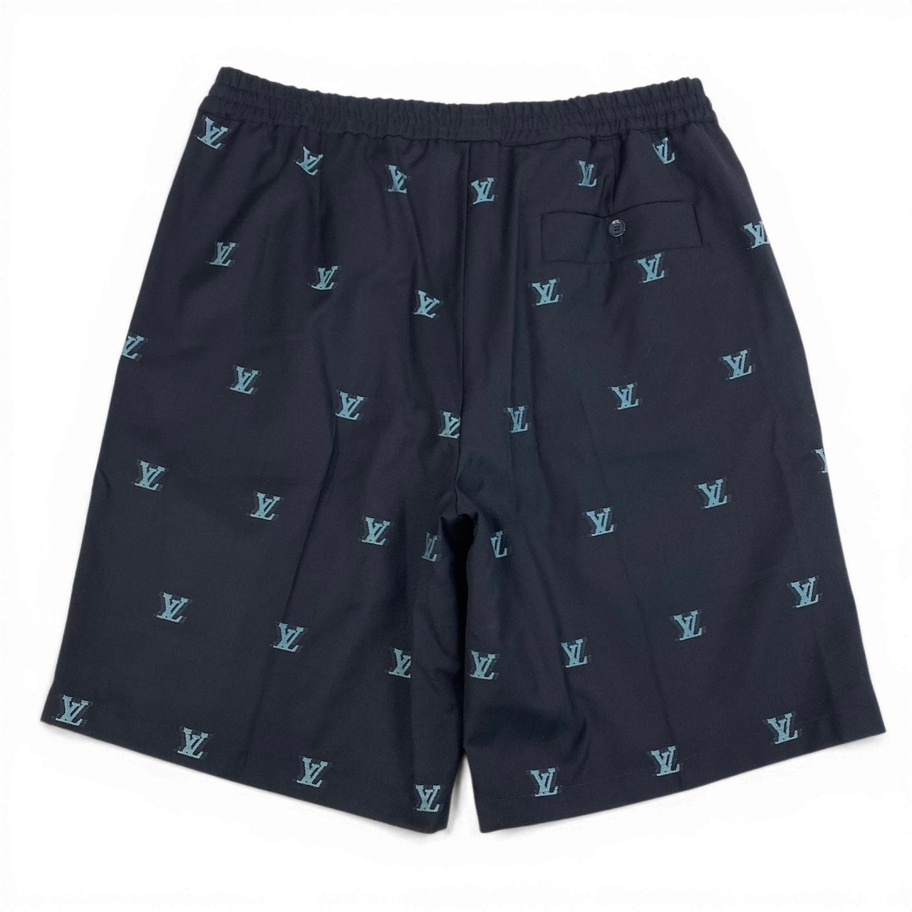 Id2 《未使用品》 LOUIS VUITTON ルイヴィトン LV ロゴショーツ Logo Short Pants サイズ46 ブラック ショートパンツ タグ付t18r