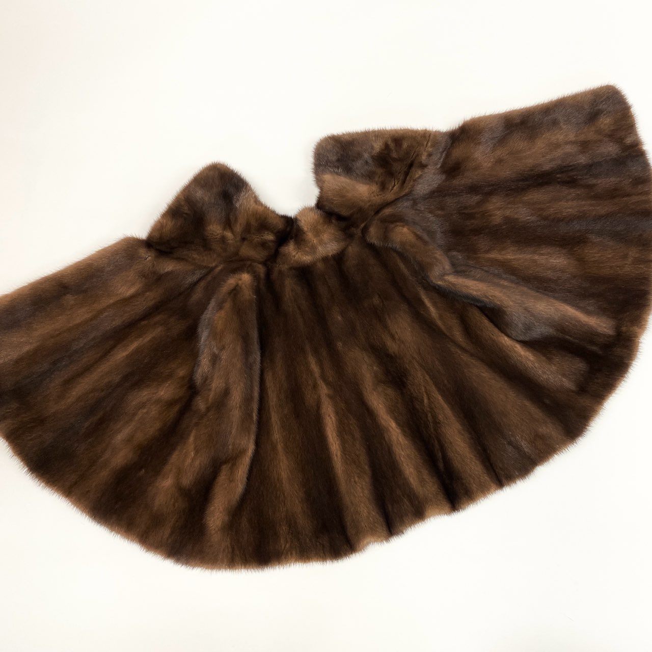 53k10《希少》 Leilian レリアン デミバフミンク ケープ ポンチョ M相当 9 ブラウン 最高級本毛皮 MINK FUR 毛並み◎ 艶◎t18r