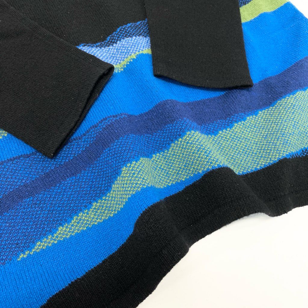 63a12 TOKUKO 1er VOL トクコプルミエヴォル チュニックワンピース ロングスリーブニット ハイネック レディース 女性用 サイズ9 マルチカラーu02t