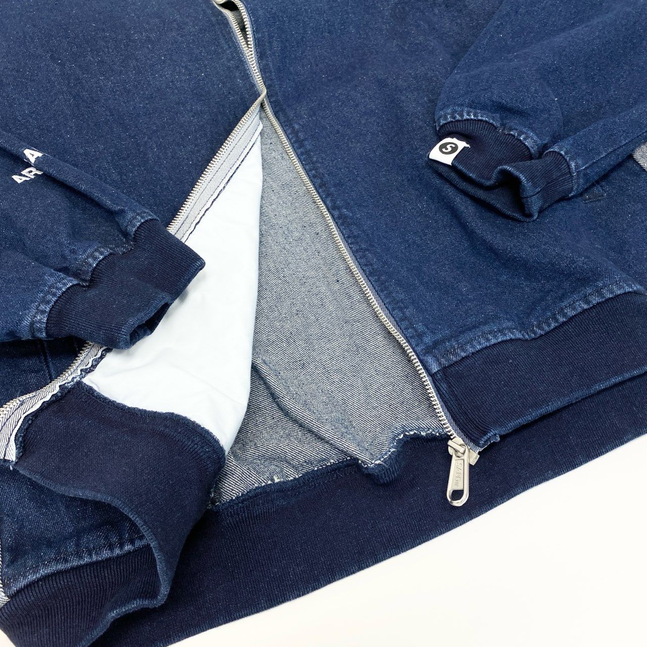 15Ⅼ1【美品】SUPEur サプール デニムトラックジャケット ジップアップジャケット コーチジャケット アウター XLサイズ インディゴ メンズo07t