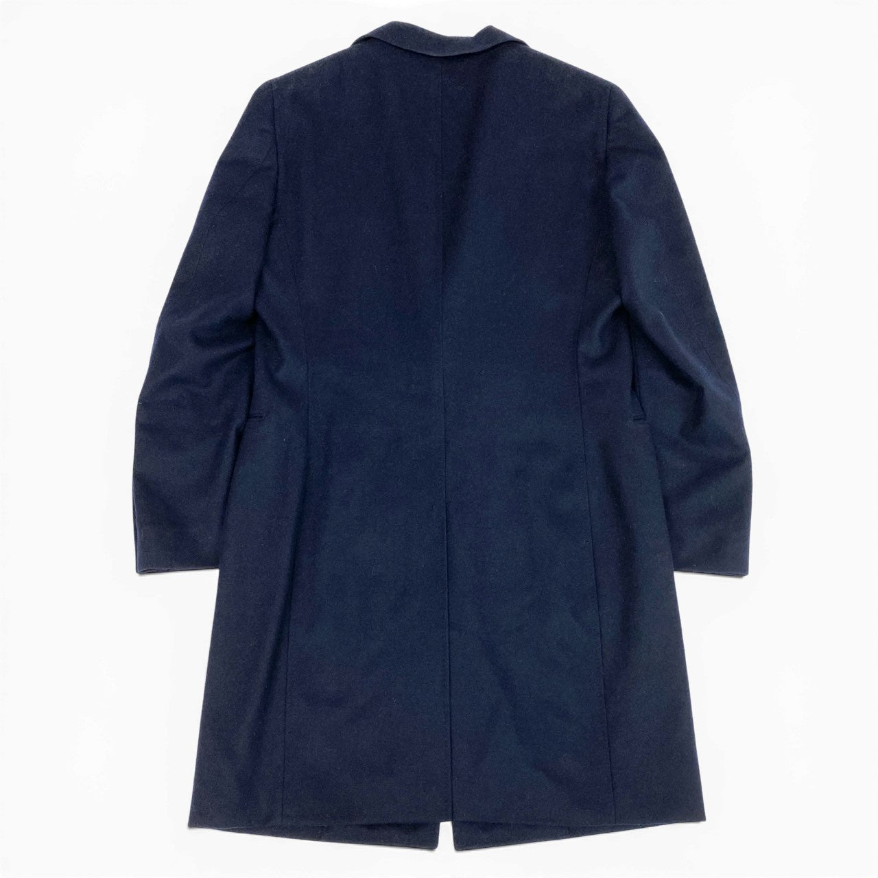 30a9 TOMORROWLAND トゥモローランド Loro Piana ロロピアーナ生地 チェスターコート サイズ46 ネイビー ビジネス フォーマル スーツt18r