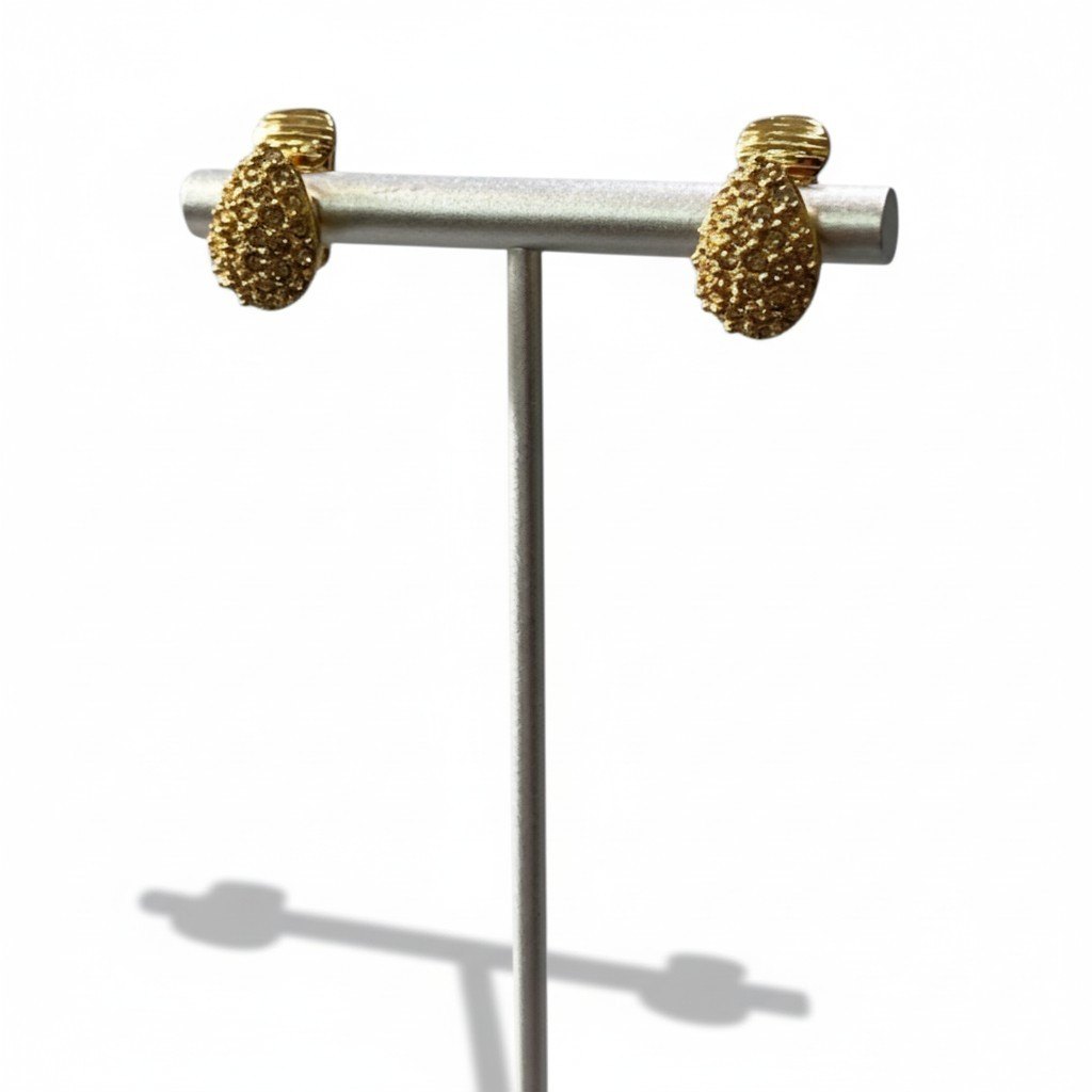 c4 Christian Dior クリスチャンディオール ドロップラグジュアリーイヤリング ゴールド ラインストーン Drop Luxury Earringt18r