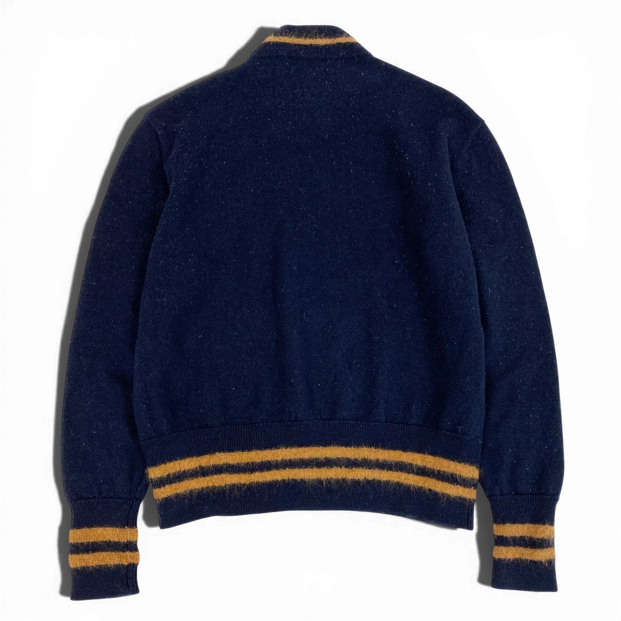 10a13 MARNI マルニ モヘアウールニット ロングスリーブ セーター モックネック バイカラー イタリア製  メンズ 紳士服 サイズ44 ネイビーu02t