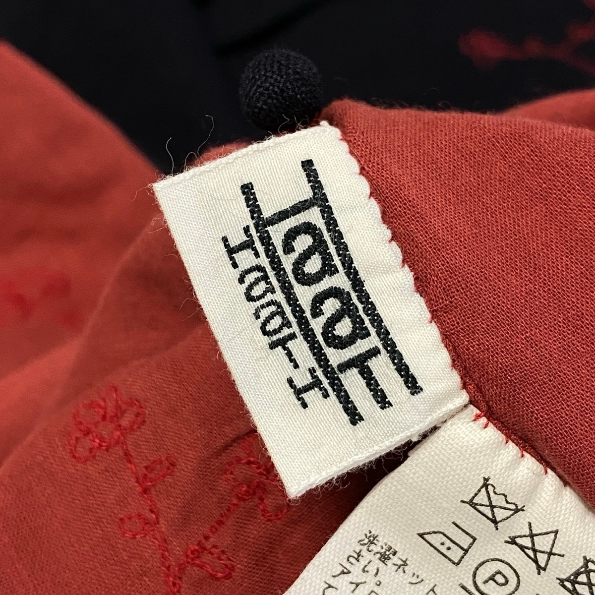 j16 ISSEY MIYAKE HaaT チャイナジャケット チャイナブラウス 花柄刺繍  HA04FT531 2サイズ ブラック コットン100％ レディース 女性用u02t