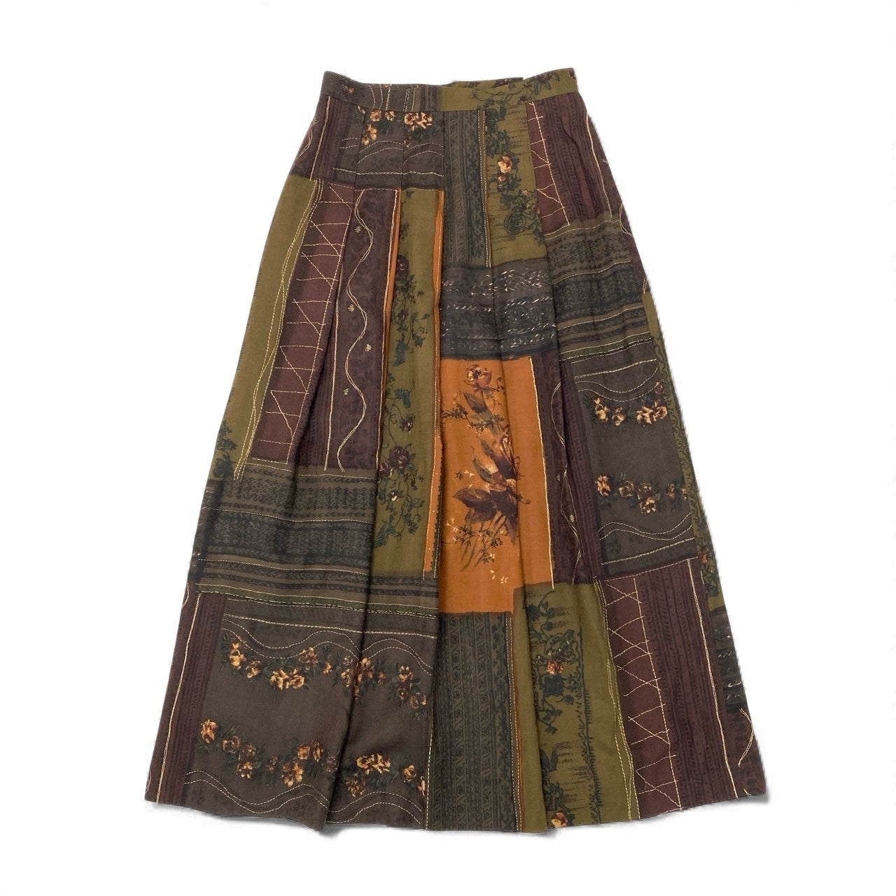 11k28《美品》 import rossa インポートロッサ セットアップ 花柄 ジャケット スカート 42 ブラウン レディースu02t