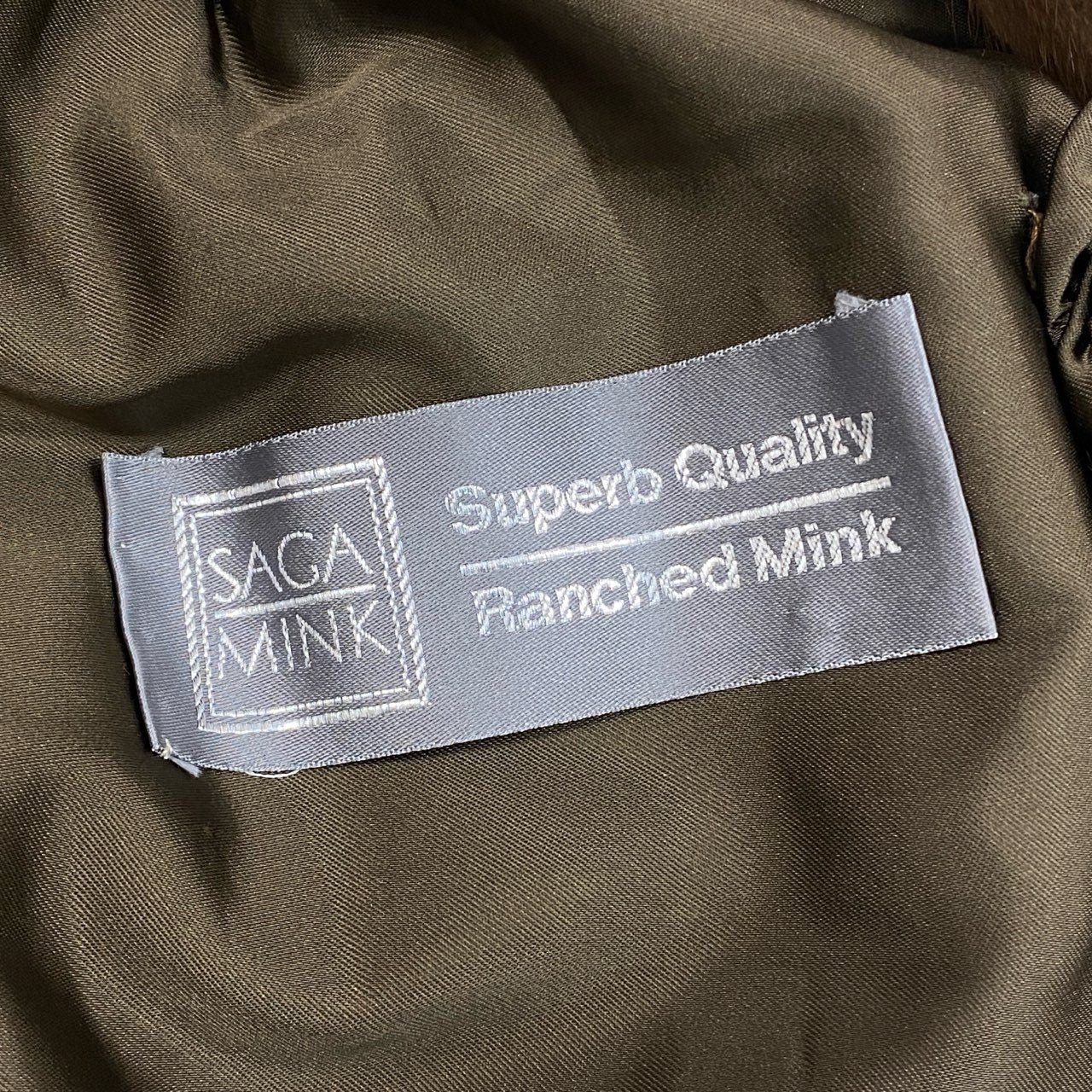 27k14 SAGA MINK サガミンク 銀サガ デミバフミンク ロングコート 95cm F ブラウン 本毛皮 MINK FUR リアルファーt18r