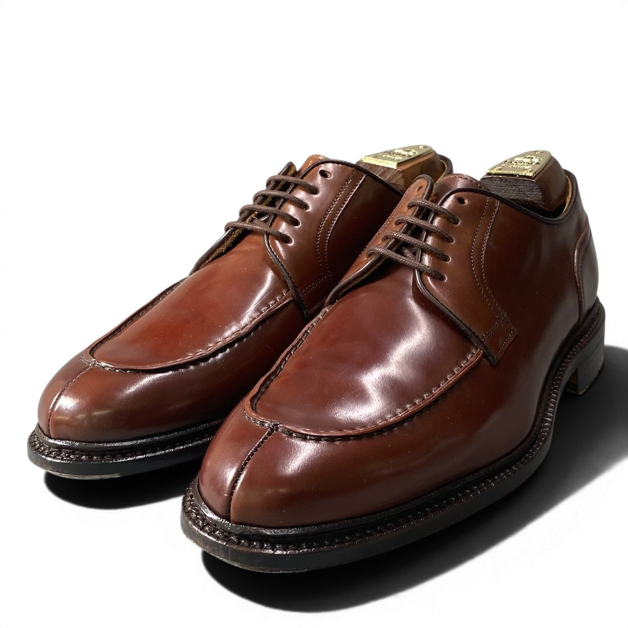 3g7 Berwick バーウィック CORDOVAN RIC コードバン シューズ 3682RDJR 26cm UK7 ブラウン レザー シューツリー付 革靴t18r