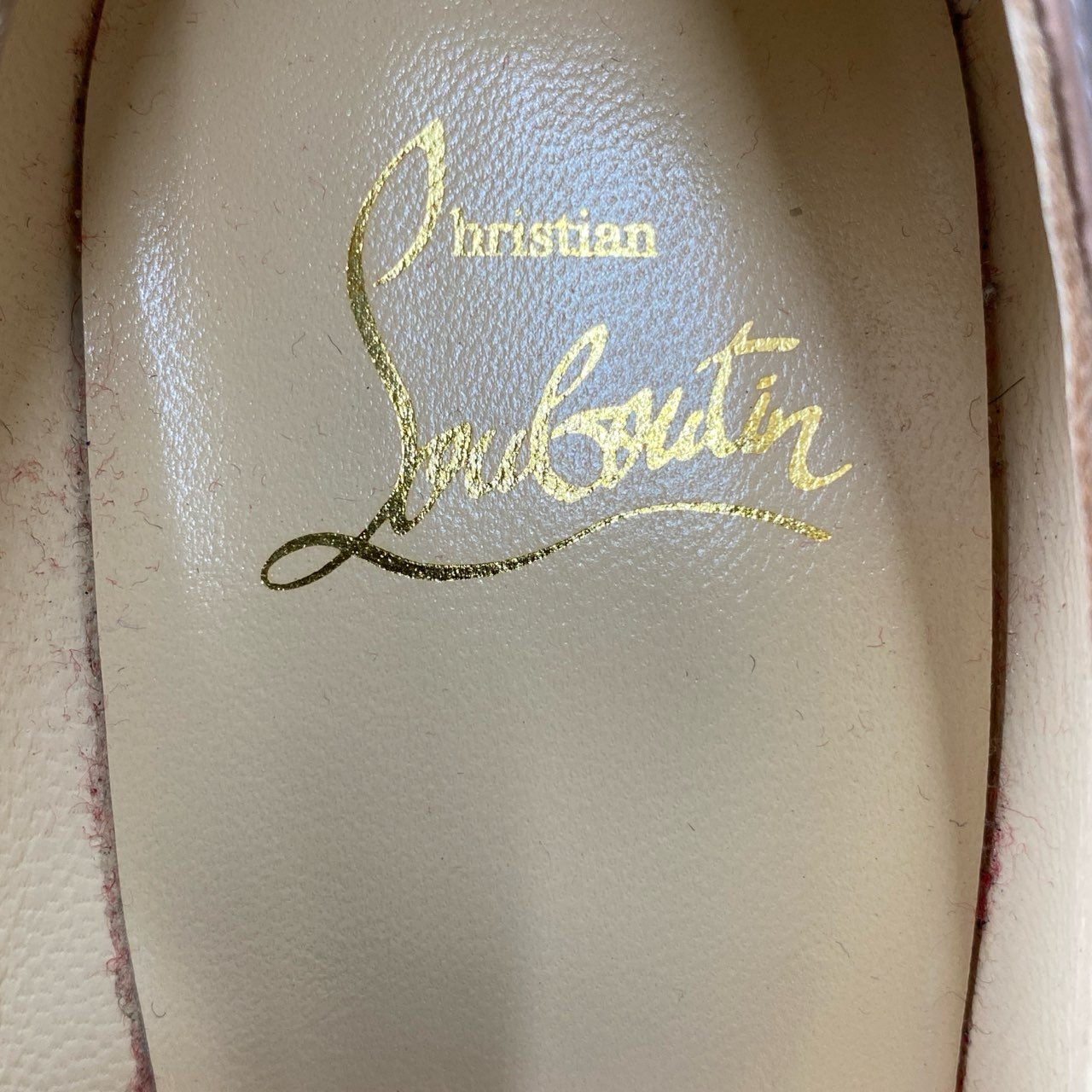 4f26 Christian Louboutin クリスチャンルブタン KATE 100 PATENT パンプス ピンヒール サイズ34 1/2 ピンクベージュ パテントレザー レディース 女性用 靴