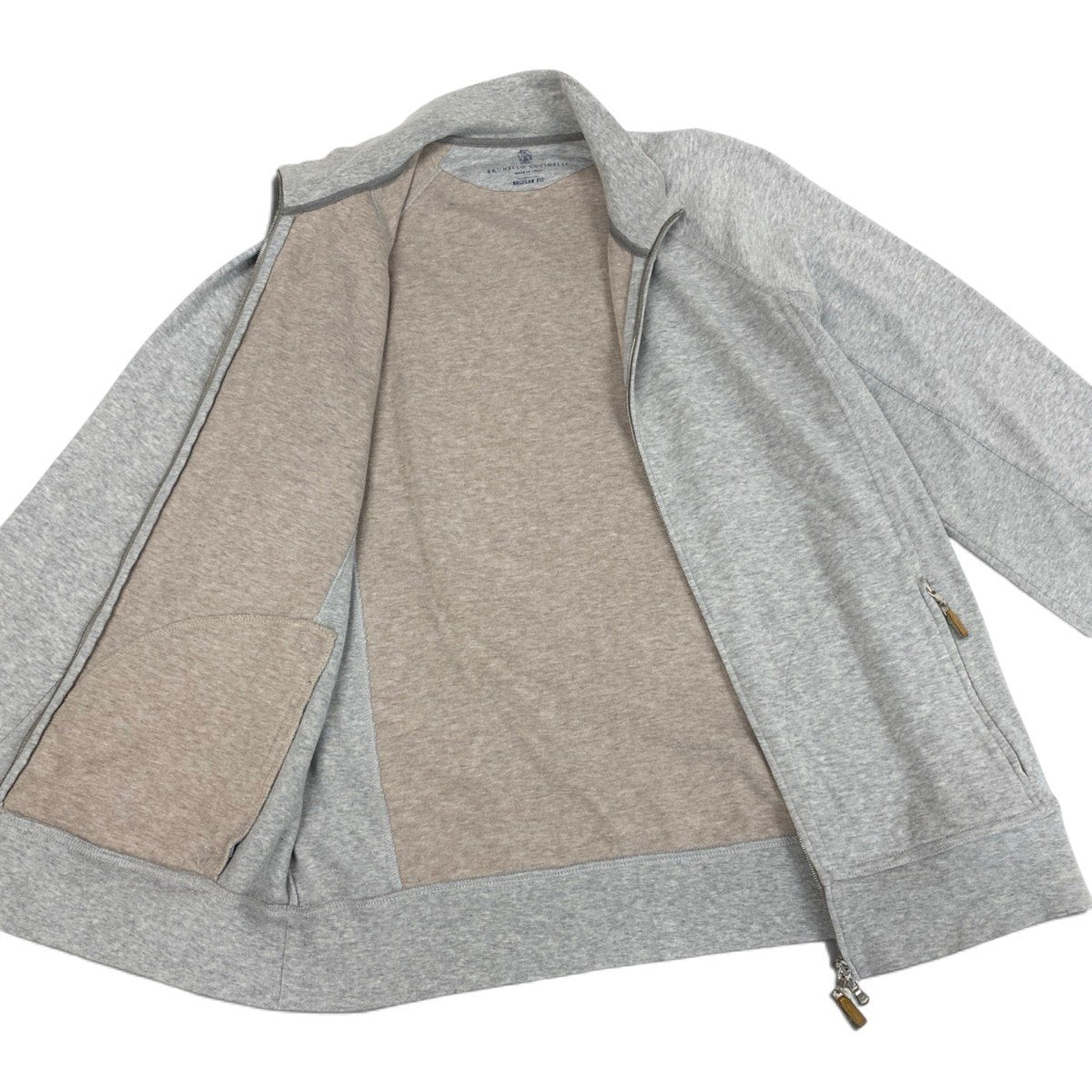 5i30 BRUNELLO CUCINELLI ブルネロクチネリ ハイネック ジップアップパーカー ジャケット イタリア製 羽織 DE92893 REGULAR FIT グレー メンズ 男性用u02t