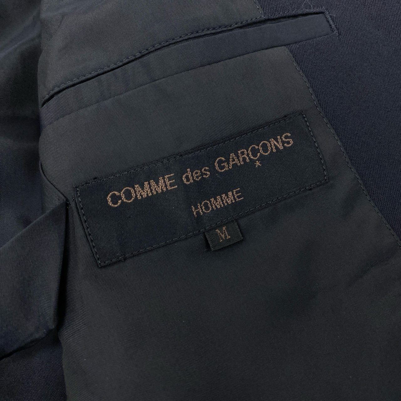 6k1 COMME des GARCONS HOMME コムデギャルソンオム 田中オム セットアップスーツ ダブルブレスト テーラードジャケット 無地 タックパンツ スラックス フォーマル  AD1992 M ネイビー ウール100％o07t