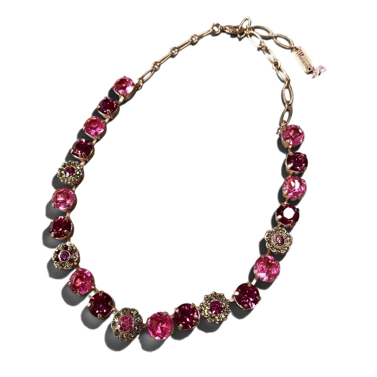 h11 ⑧ 《美品》 Mariana マリアナ 天然石 × クリスタル ビジュー ピンク アクセサリー ジュエリー アンティークt18r