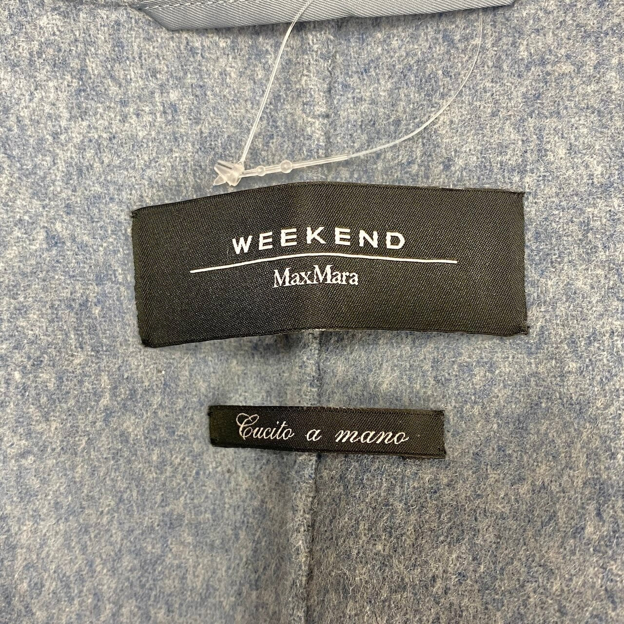 62i1 WEEKEND MaxMara ウィークエンド マックスマーラ クチートアマーノ テーラードジャケット ウールブレンド サイズ38 ブルー系 レディースu02t