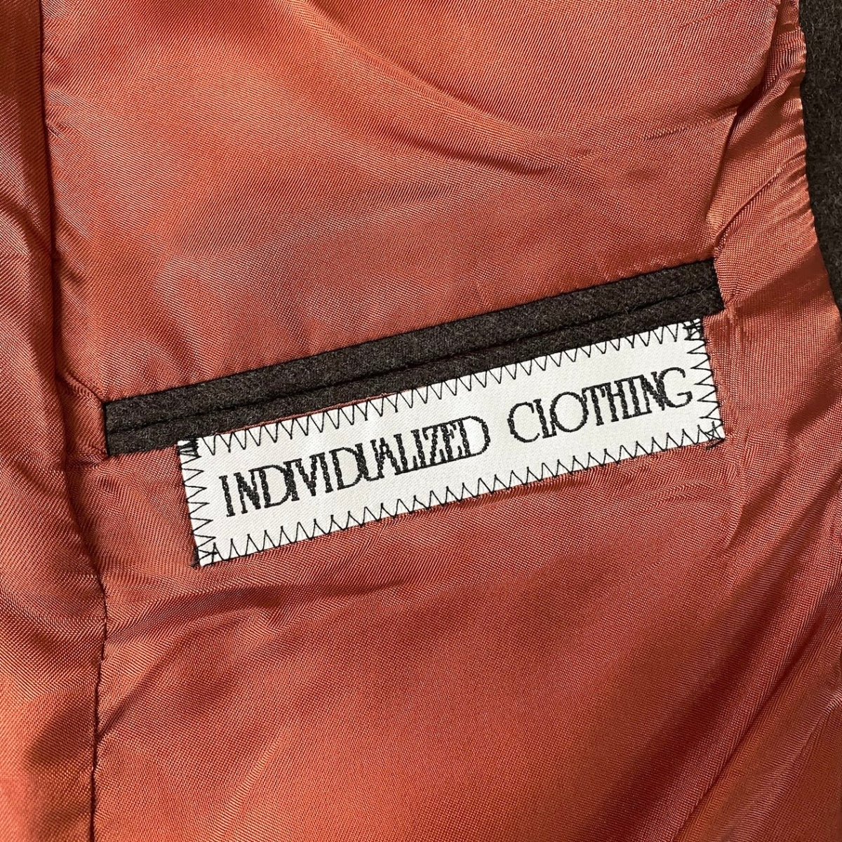 90j27 INDIVIDUALIZED CLOTHING インディビジュアライズド クロージング テーラードジャケット シングル 2B エルボーパッチ サイズ38 ダークブラウン メンズo07t