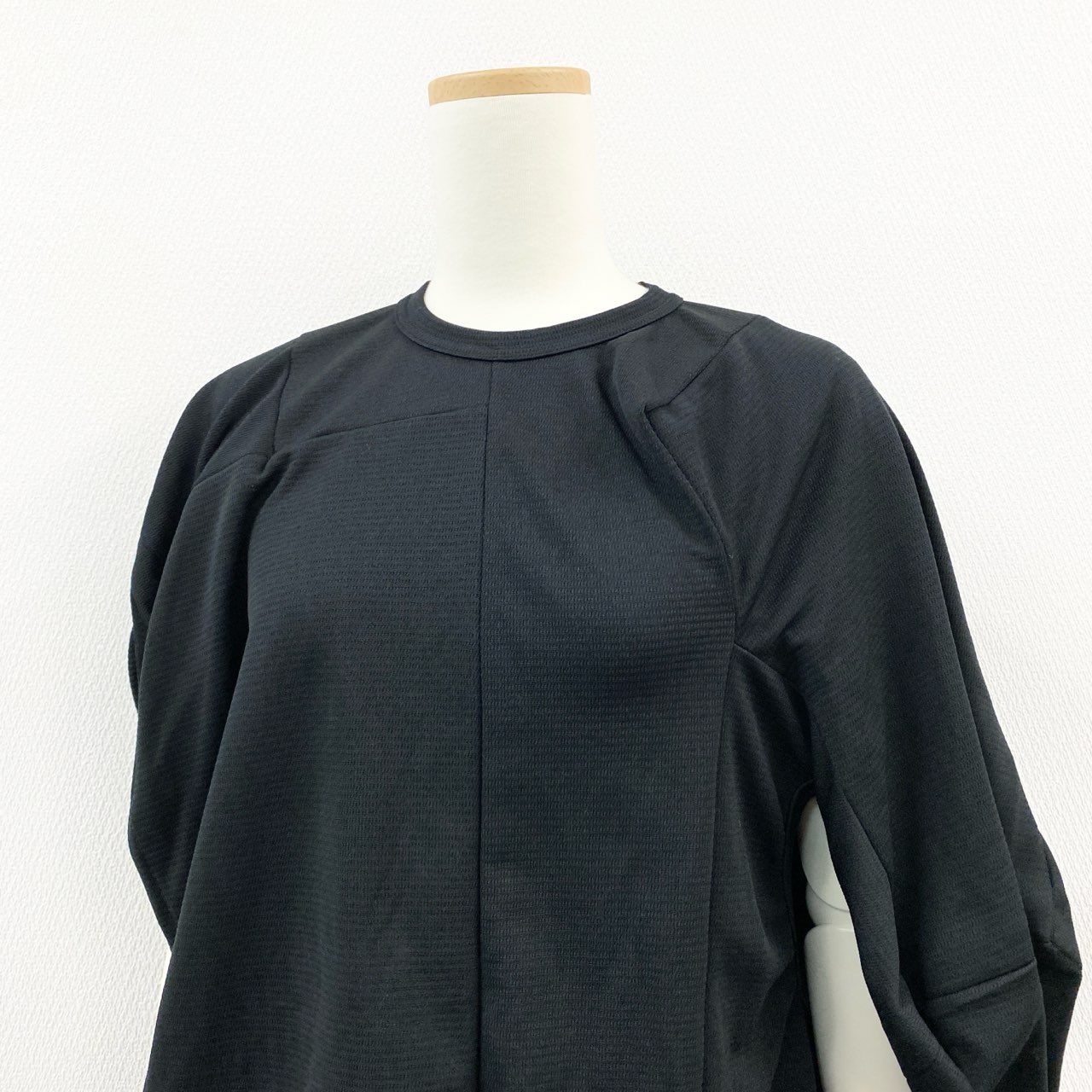 82a29 COMME des GARCONS コムデギャルソン 変形カットソー パッチワーク トップス 日本製 AD2023 GL-T018 Sサイズ ブラック ポリエステル100％ レディースo07t