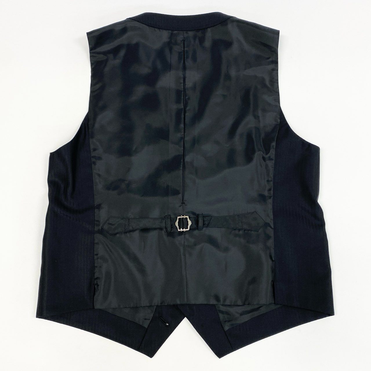 4k7 《美品》 NICOLE Selection ニコルセレクション セットアップスーツ 3ピース スリーピース ストライプ柄 シングル 2B ビジネス フォーマル メンズ 紳士服 52 ブラックo07t