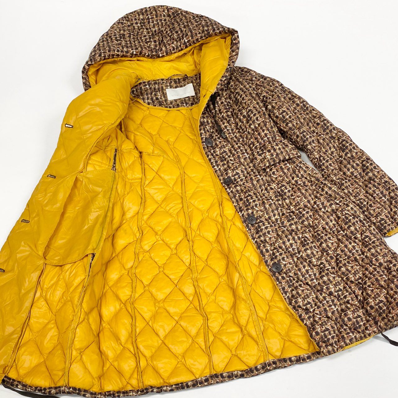 27L15 ERMANNO SCERVINO エルマンノシェルビーノ 中綿コート ロングコート アウター 総柄 44 マルチカラー レディースk02i