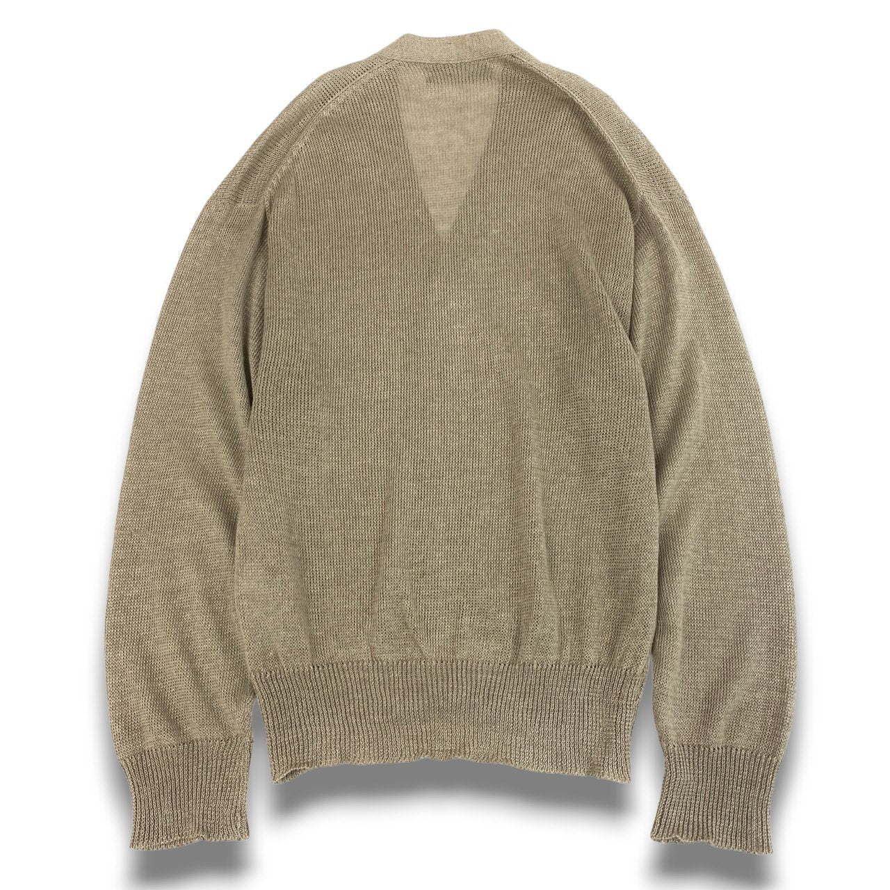 28b20 COMME des GARCONS HOMME コムデギャルソンオム 1994 田中オム サマーニットカーディガン トップス 表記無し ベージュ リネン 90su02t