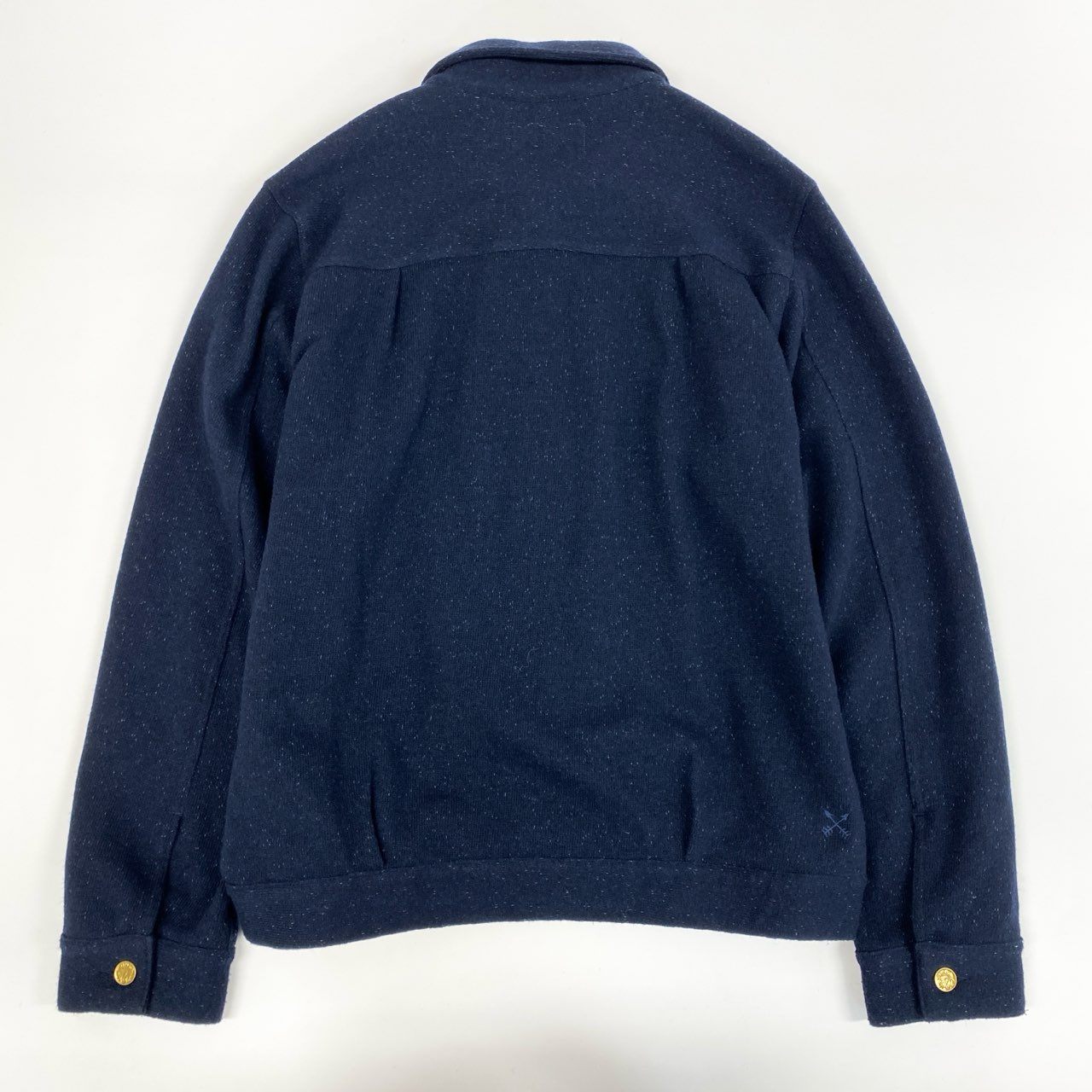 2j27 《美品》NEIGHBORHOOD ネイバーフッド ウールナイロン ジャケット ブルゾン 裏起毛 STOCKMAN-W / WN-JKT XLサイズ ネイビー メンズu02t