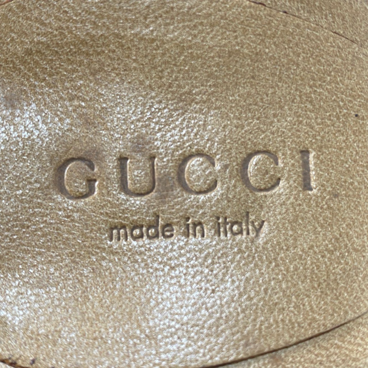 2f11 【イタリア製】GUCCI グッチ バンブー ピンクゴールド金具 サンダル ミュール サイズ36 1/2C ベージュ レディース 靴