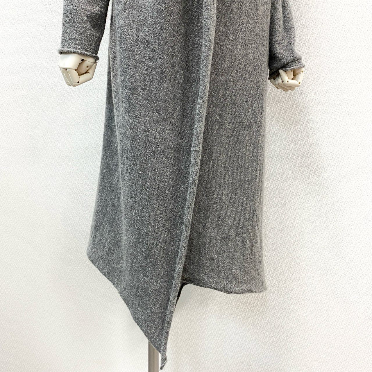 38k16【美品】JURGEN LEHL Babaghuri ヨーガンレール ババグーリ ニットカーディガン ロングカーディガン ニットセーター J0574KC611 Mサイズ グレー レディースu02t