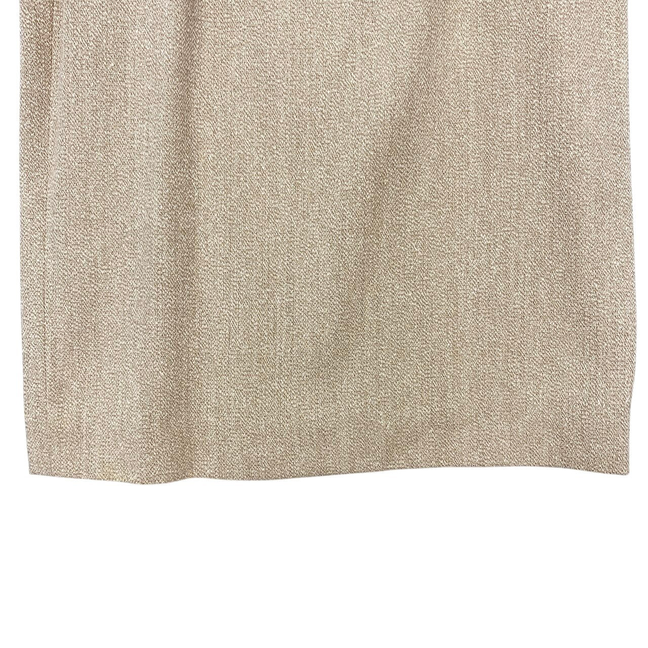 55h21 Aquascutum アクアスキュータム セットアップ スカートスーツ フォーマル ノーカラージャケット 刻印ボタン サイズ11 ベージュ レディース 女性用o07t