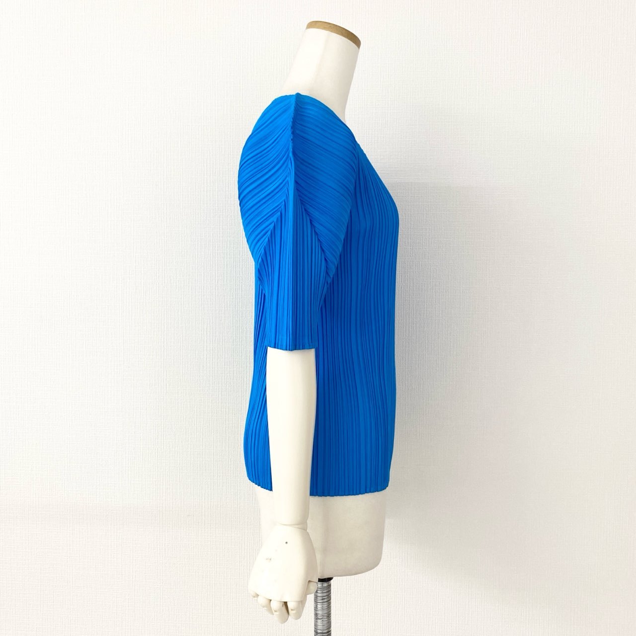 67d12-3 PLEATS PLEASE ISSEY MIYAKE プリーツプリーズ イッセイミヤケ 日本製 PP93-JK021 半袖プリーツカットソー ショートスリーブ トップス 3 ブルー MADE IN JAPAN