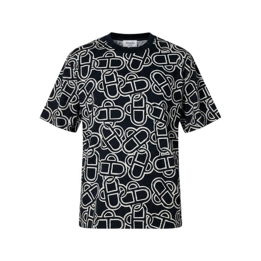 j29 【新品保管品】HERMES 2026年 マキシTシャツ マイヨンエケストル トップス 6H4625DG 34サイズ ブラック コットン100％ メンズ 男性用k02i