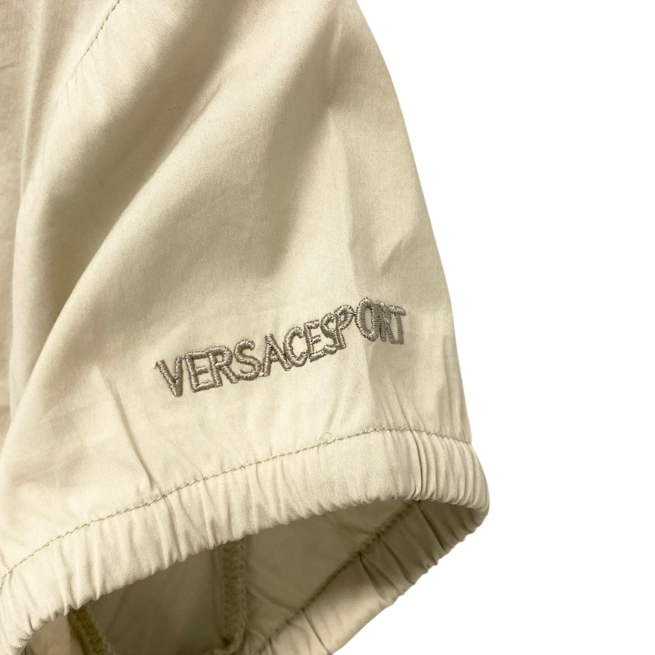 10c29 VERSACE SPORT ヴェルサーチ 半袖シャツ トップス 薄手 ストレッチ イタリア製 レディース 女性服 サイズ42 ベージュu02t