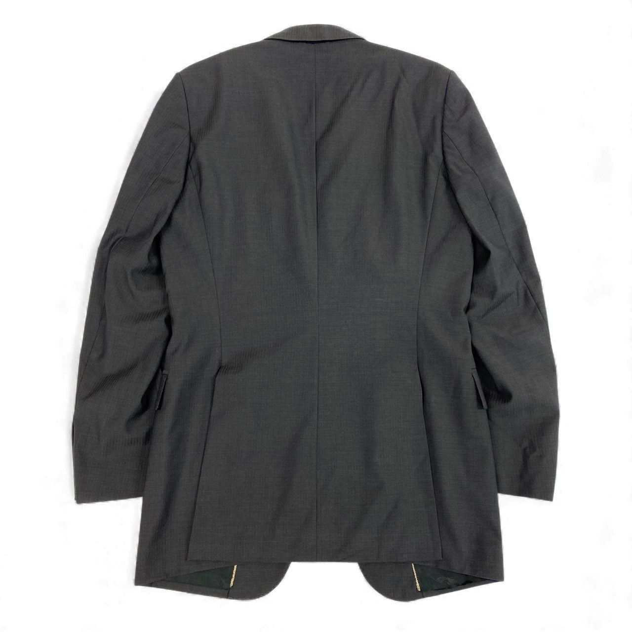 68L11 BURBERRY バーバリー イタリア製 コレクションライン テーラードジャケット ブレザー 46 チャコールグレー バージンウール メンズ 紳士服u02t