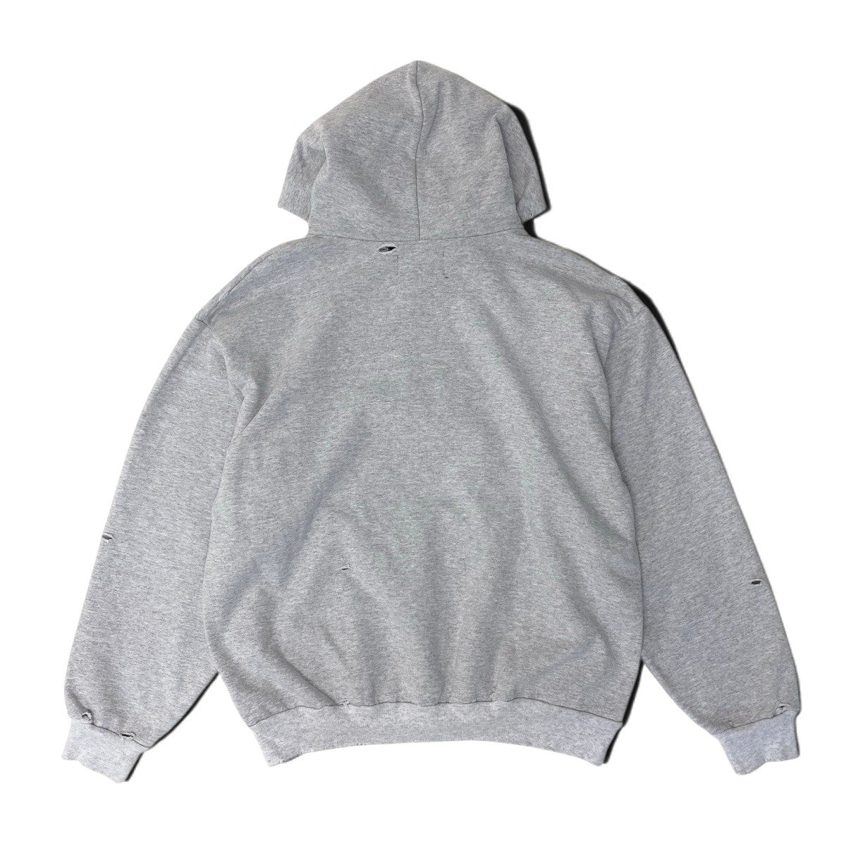 44f18 LOCAL AUTHORITY ローカル オーソリティ LA SLASH HOODED FLEECE ダメージ加工 パーカー フーディ タグ付き L グレー コットン100％ メンズ 男性用t18r