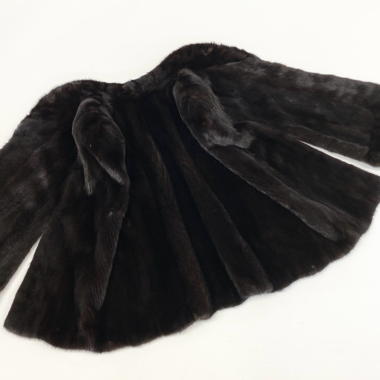 6L5 ERIFORT SAGA MINK ROYAL サガミンクロイヤル 金サガ マホガニーミンク ポンチョ ケープ コート サイズF ダークブラウン 最高級本毛皮 MINK FURt18r